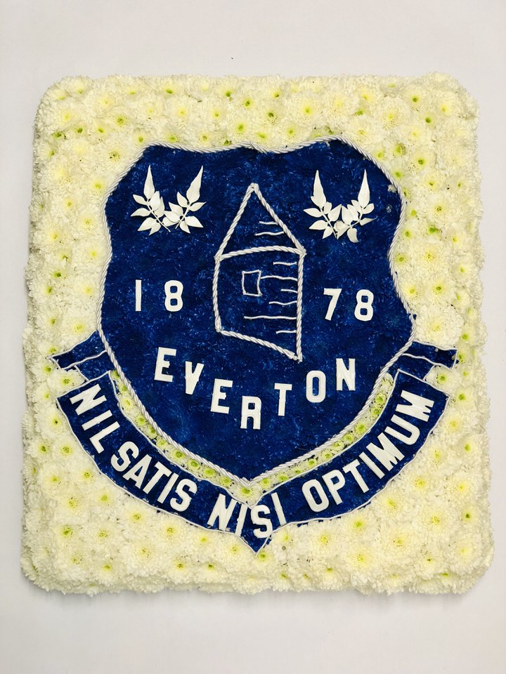 Flower Delivery Liverpool Everton Football Club Flag Funeral Flowers
